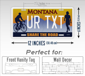 Custom Montana "Share The Road" State License Plate