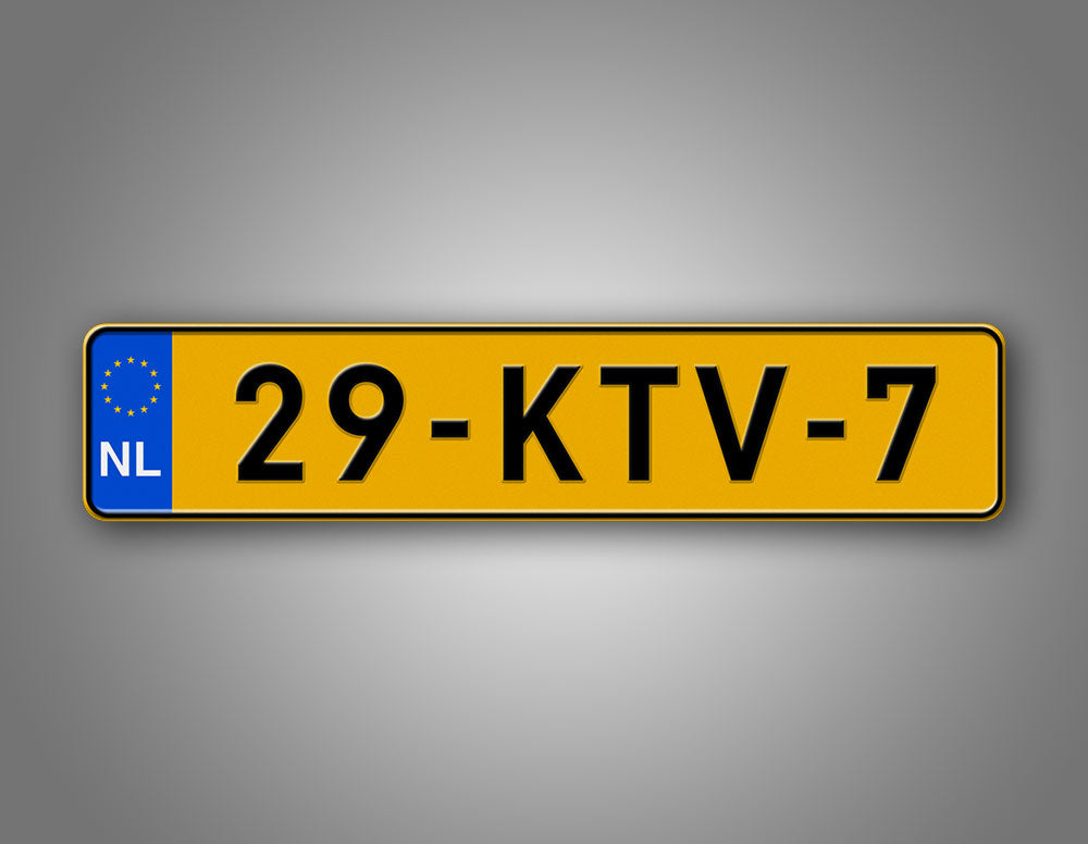 Personalized Netherlands European Style License Plate