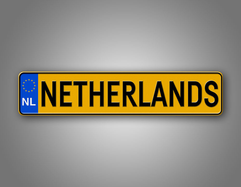 Personalized Netherlands European Style License Plate