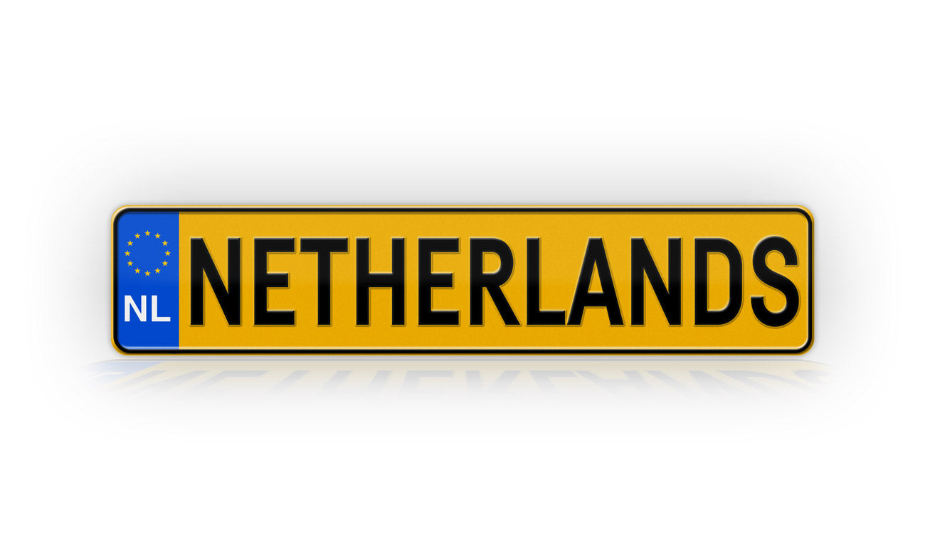 Personalized Netherlands European Style License Plate