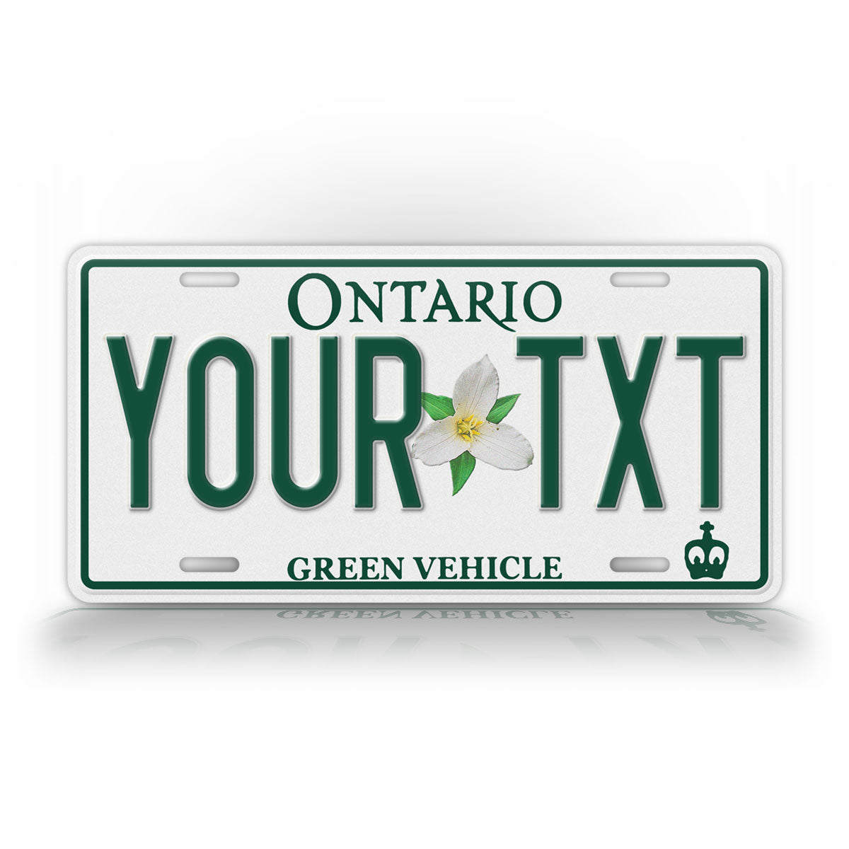 Custom Ontario Green Vehicle Personalized License Plate