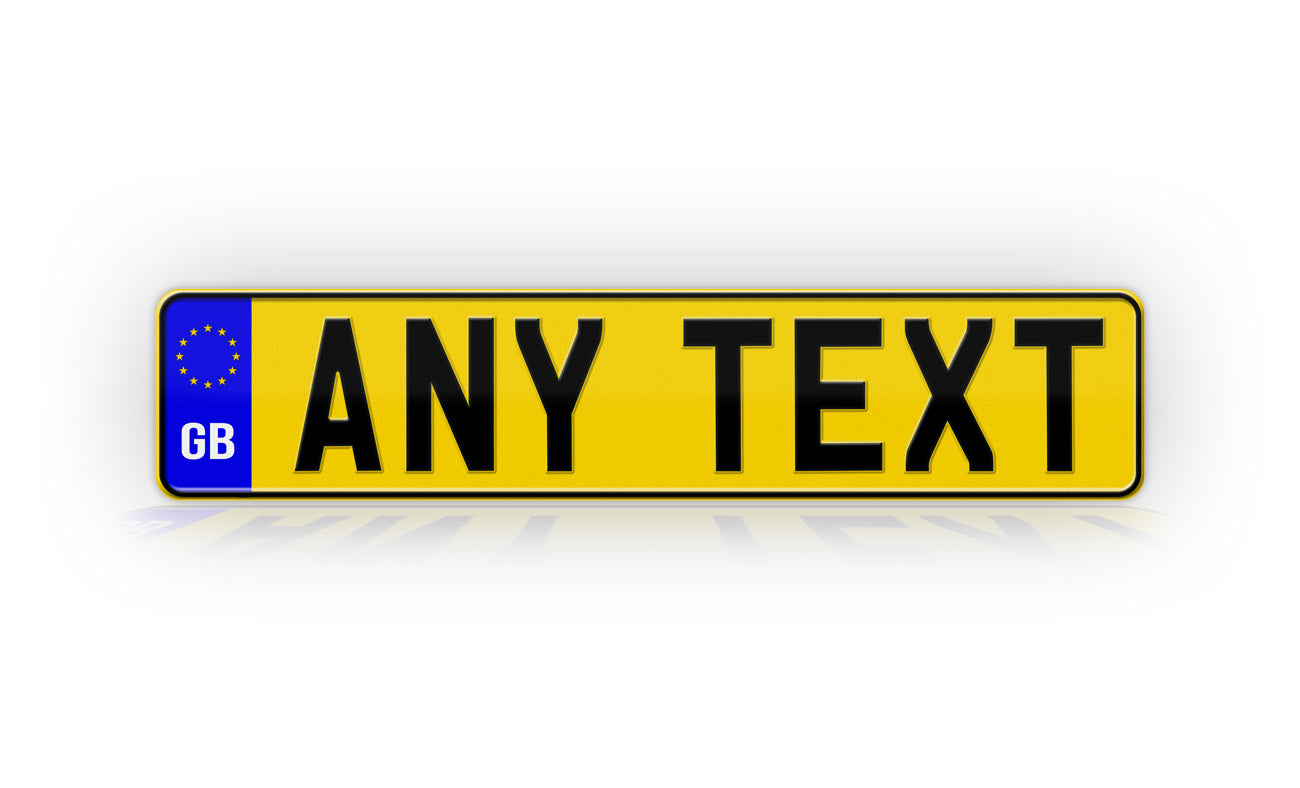 Personalized European British Style License Plate