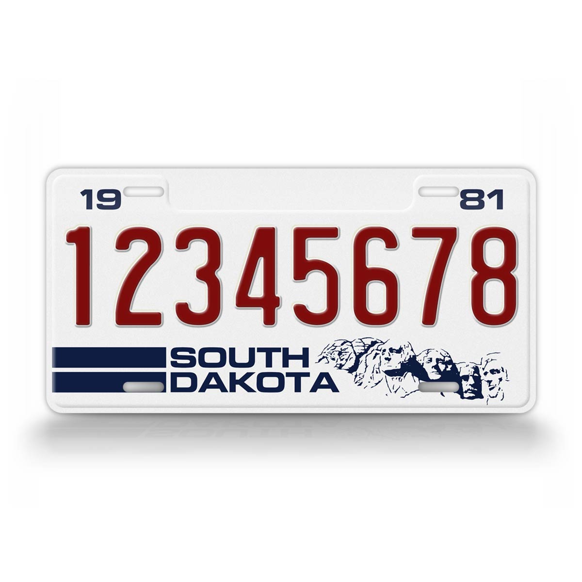 Custom Text 1981 1986 South Dakota License Plate