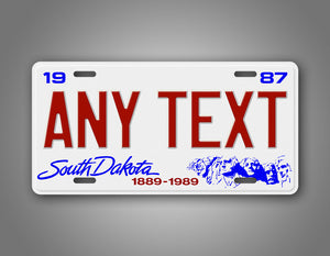 Custom 1987 1990 South Dakota Personalized License Plate
