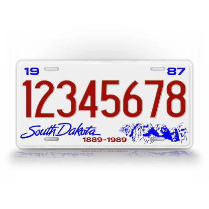 Custom 1987 1990 South Dakota Personalized License Plate