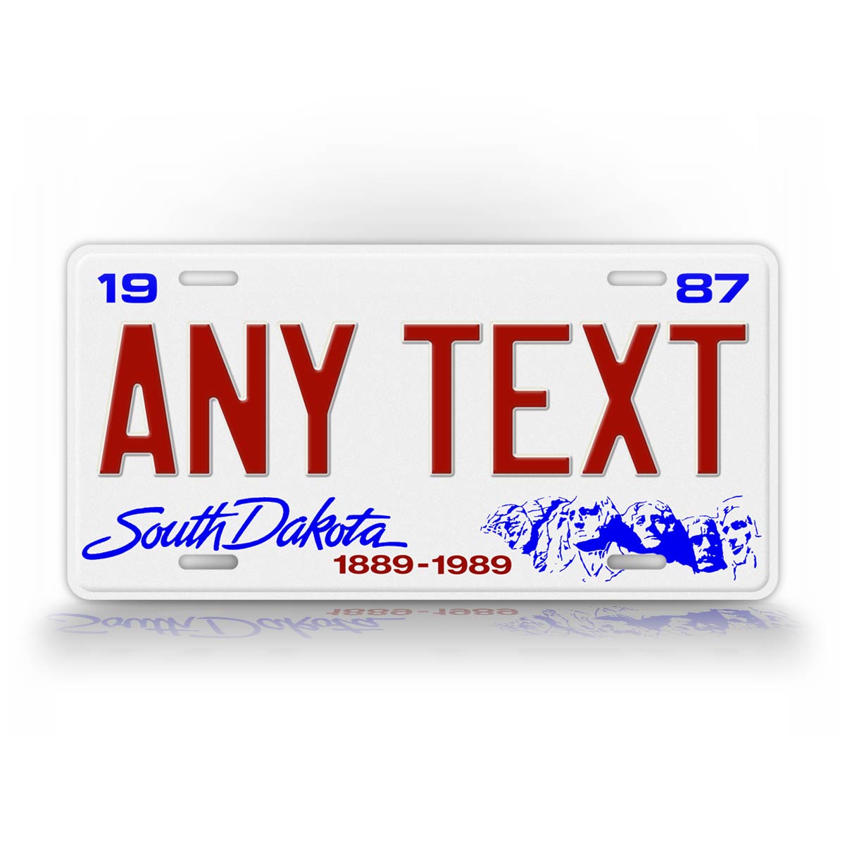 Custom 1987 1990 South Dakota Personalized License Plate