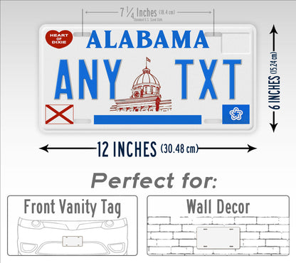 Personalized 1976-1981 Alabama State License Plate