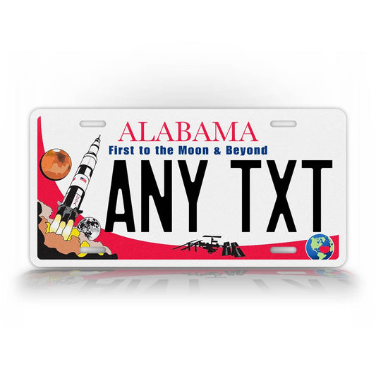 Alabama First To The Moon and Beyond Custom License Plate