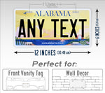 Personalized Alabama Travel Novelty License Plate