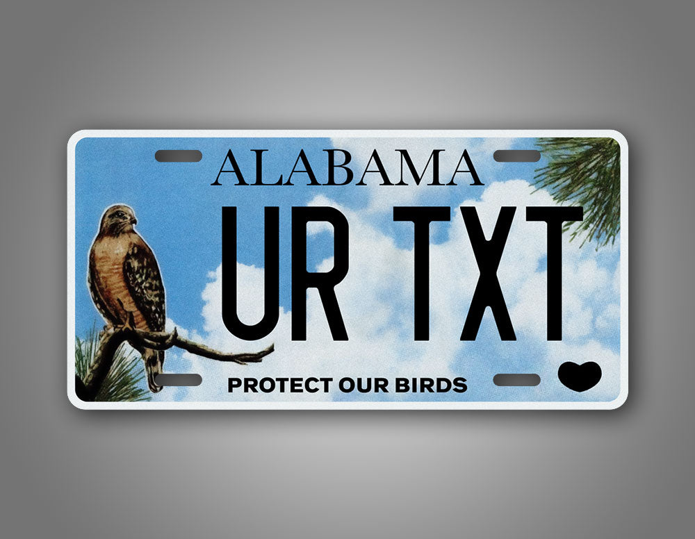 Custom Alabama Protect Our Birds Personalized License Plate
