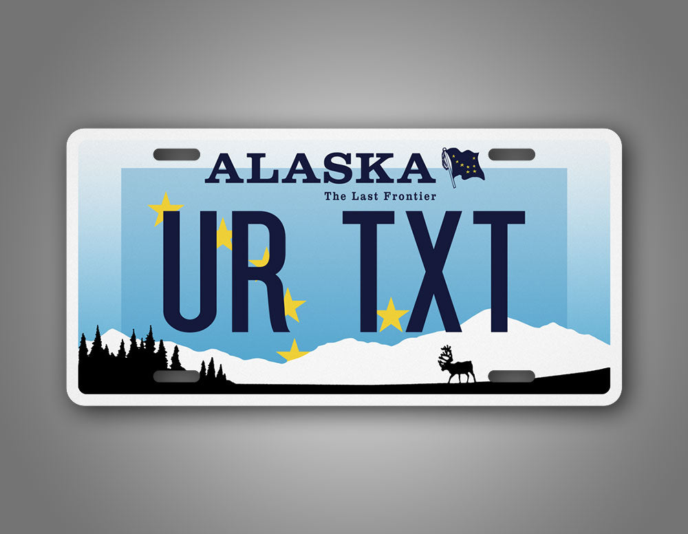 Custom Alaska Caribou Personalized License Plate