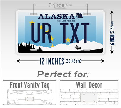 Custom Alaska Caribou Personalized License Plate