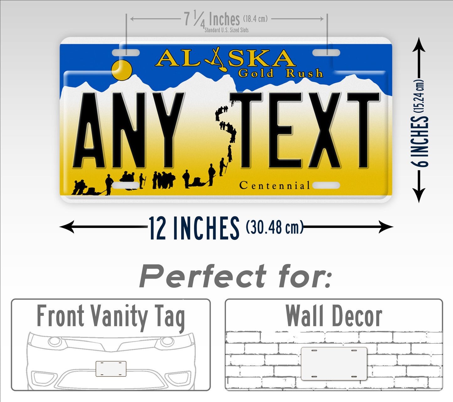 Personalized "Gold Rush" Alaska State Custom License Plate