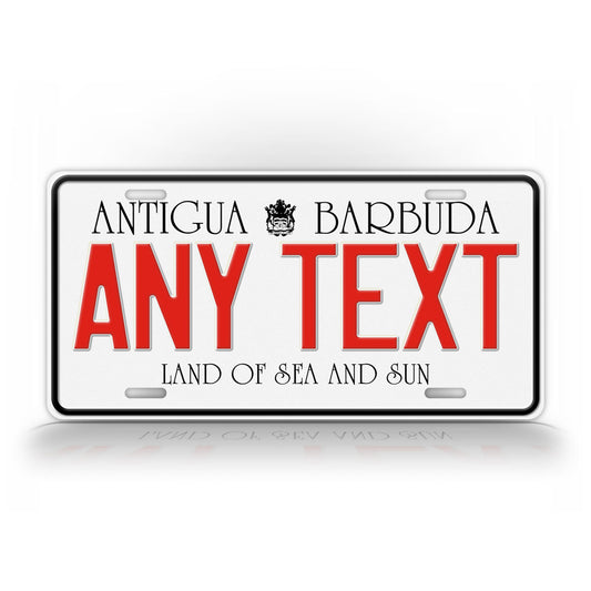 Custom Antigua Barbuda Caribbian Islands Personalized license Plate