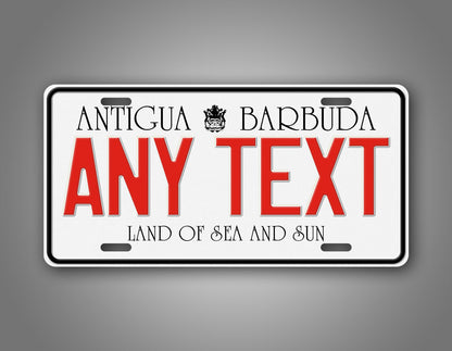 Custom Antigua Barbuda Caribbian Islands Personalized license Plate