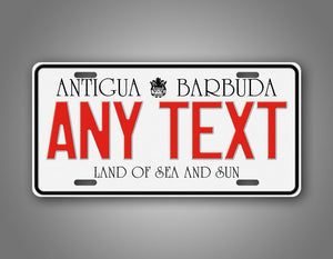 Custom Antigua Barbuda Caribbian Islands Personalized license Plate
