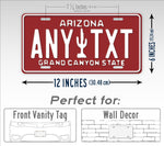 Personalized 1980-1996 Arizona State Custom License Plate