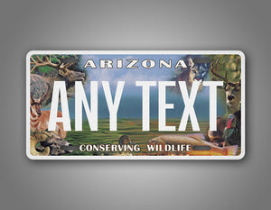 Custom Arizona Conserve Wildlife Custom Novelty Personalized License Plate