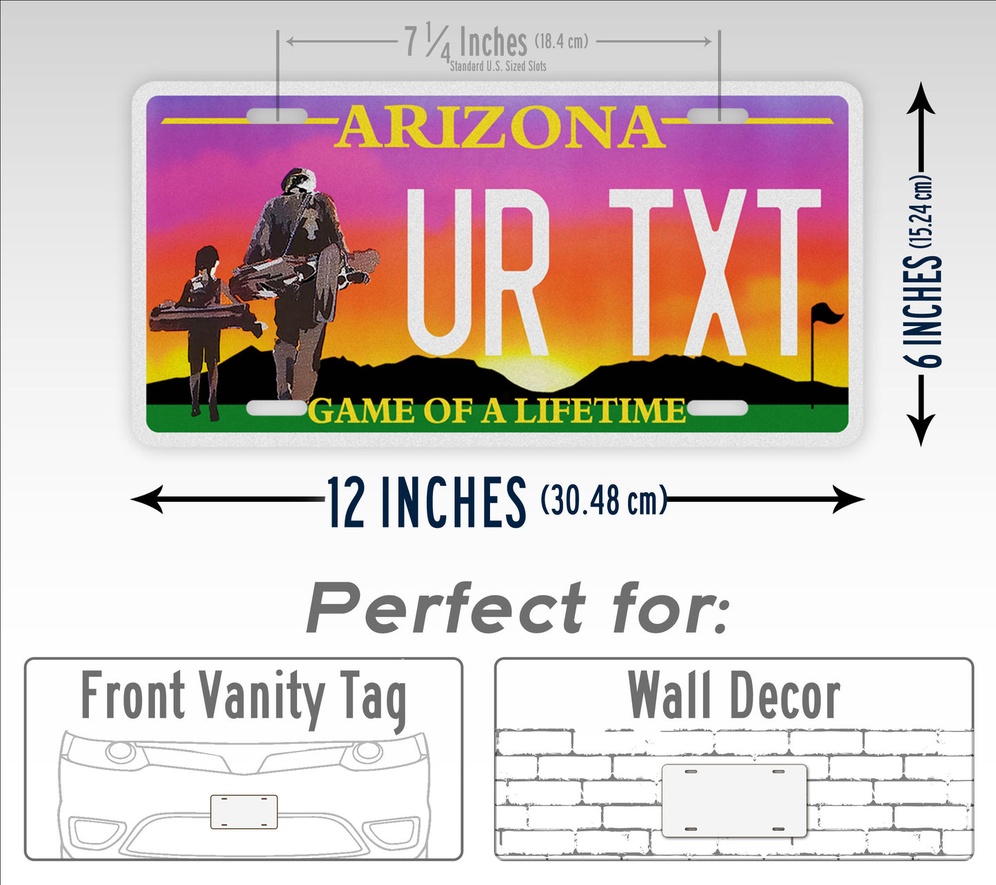 Arizona Game Of A Lifetime Golfing License Plate