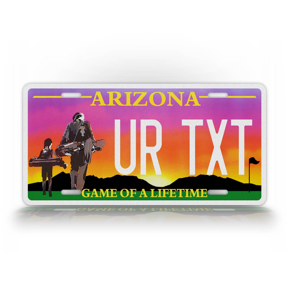 Arizona Game Of A Lifetime Golfing License Plate