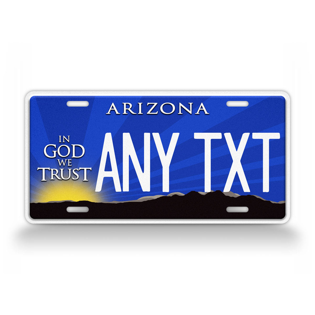 Custom Arizona In God We Trust Personalized License Plate
