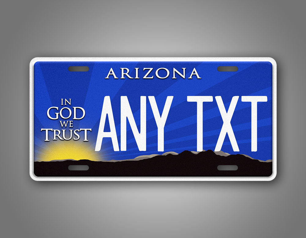 Custom Arizona In God We Trust Personalized License Plate