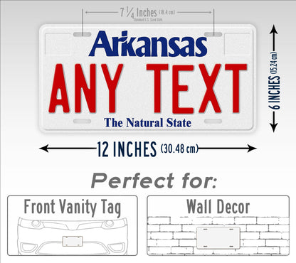 Personalized 1996-2006 Arkansas State License Plate