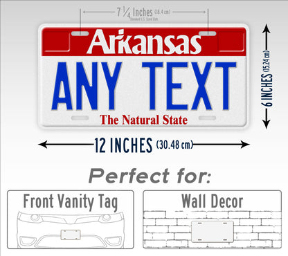 Personalized 1989-1996 Arkansas State License Plate