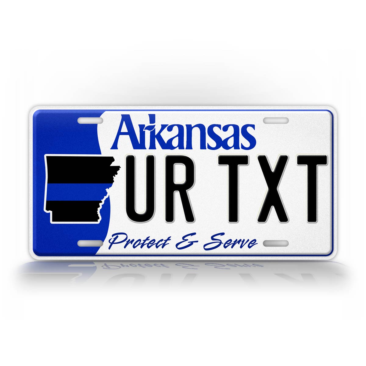 Custom Arkansas Protect And Serve Personalized License Plate