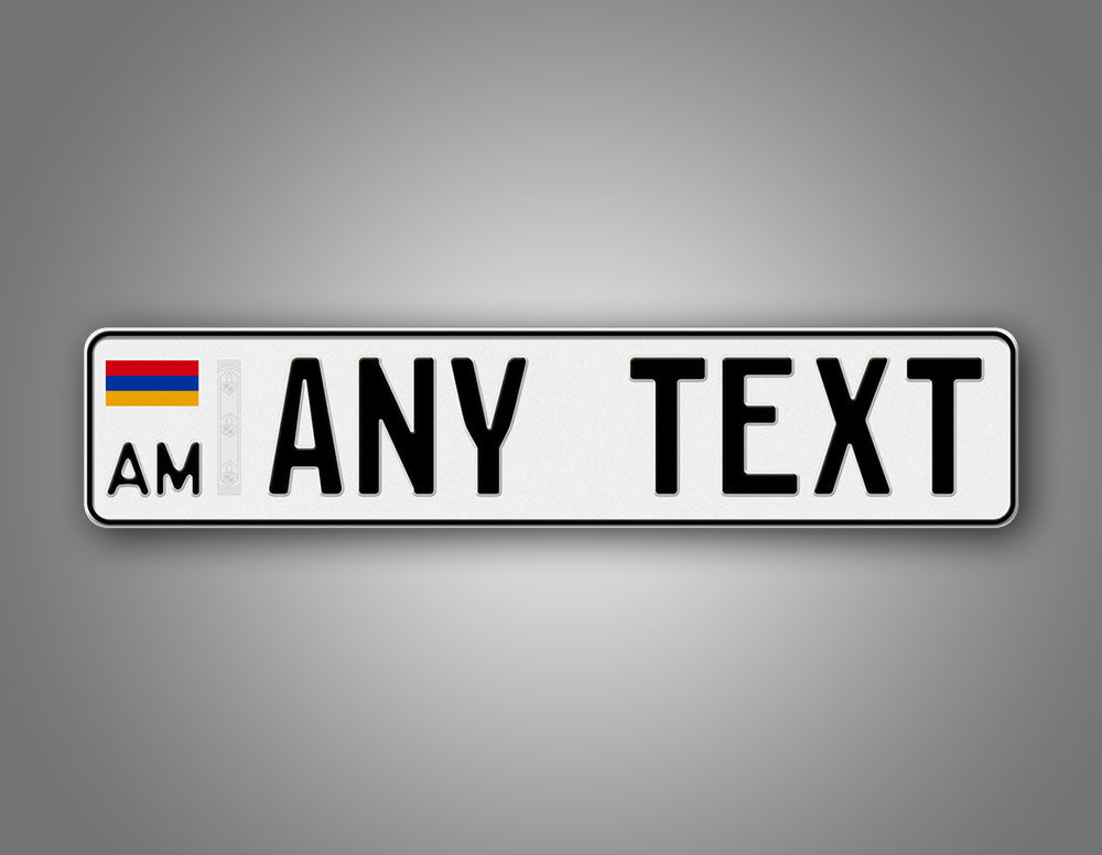 Personalized Armenia European Style License Plate