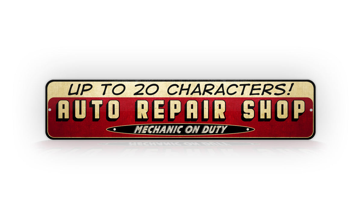 Repairt Shop Sign Custom Auto Repair Shop Mechanic On Duty Sign – SignsAndTagsOnline