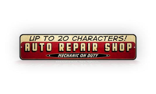 Custom Auto Repair Shop Mechanic On Duty Sign