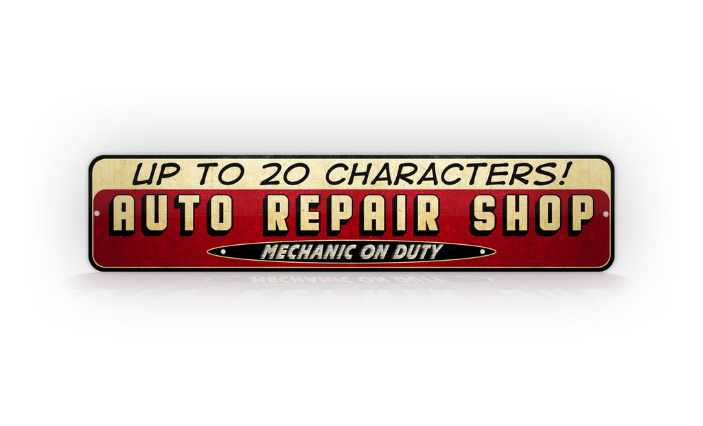 Custom Auto Repair Shop Mechanic On Duty Sign
