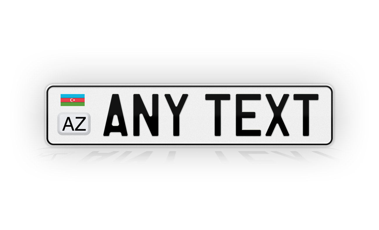 Personalized Azerbaijan European Style License Plate