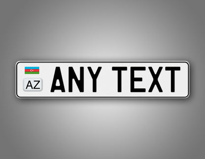 Personalized Azerbaijan European Style License Plate