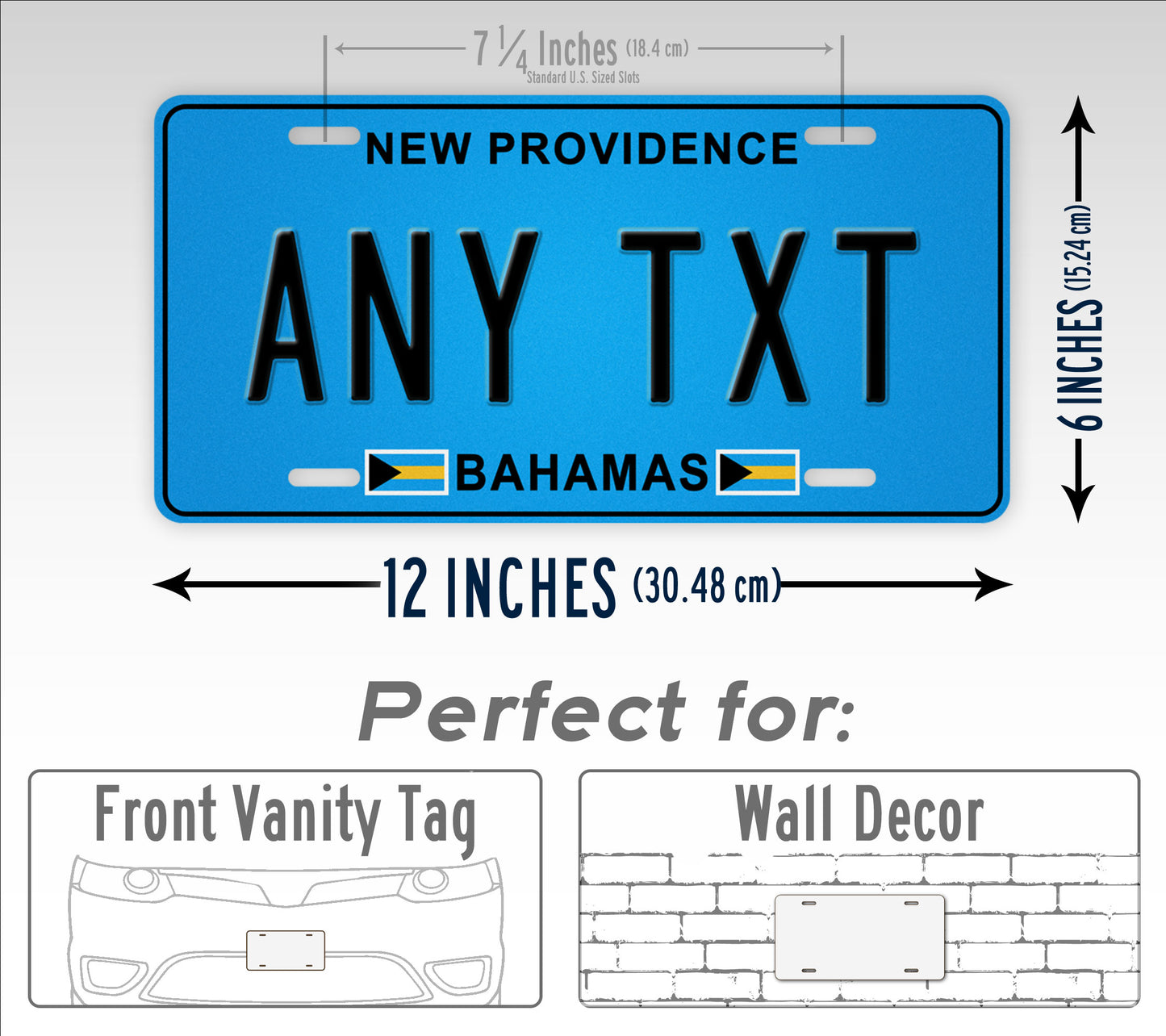 Custom Bahamas New Providence Novelty Personalized License Plate