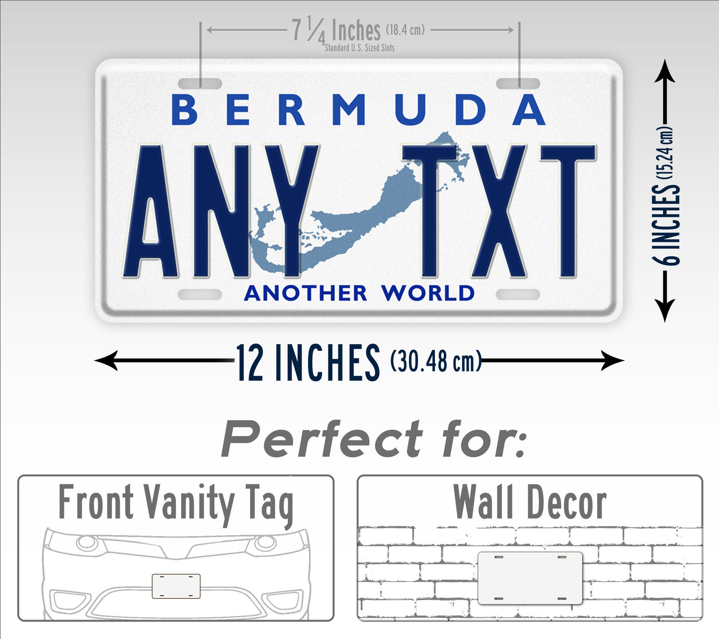 Custom Bermuda Another World Personalized License Plate