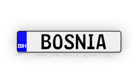 Personalized Bosnia European Style License Plate