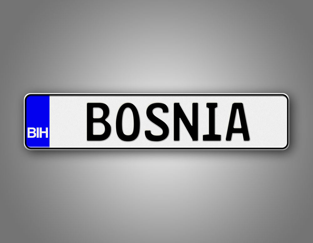 Personalized Bosnia European Style License Plate