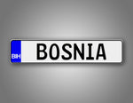 Personalized Bosnia European Style License Plate