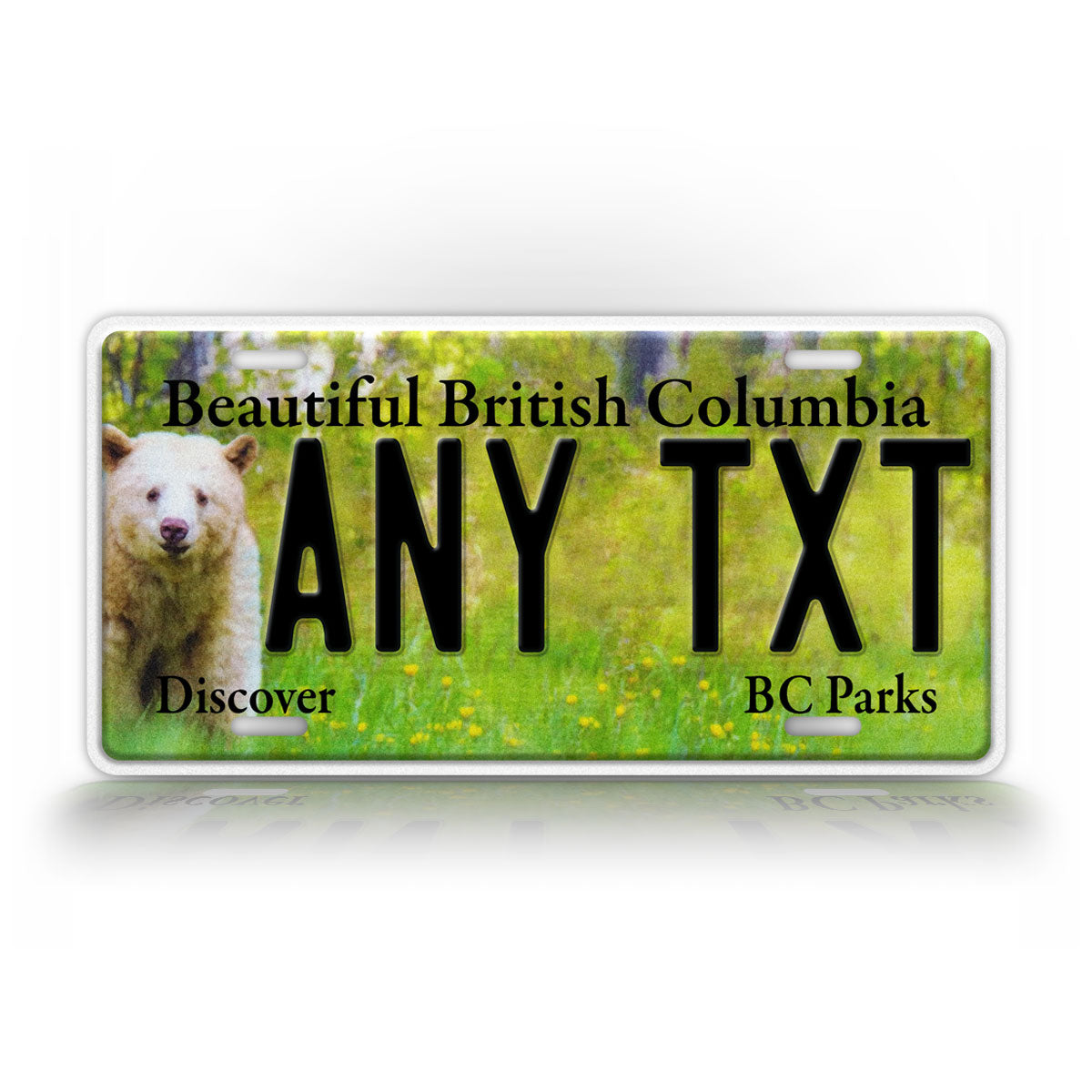 Custom British Columbia BC Parks Bear Personalized License Plate