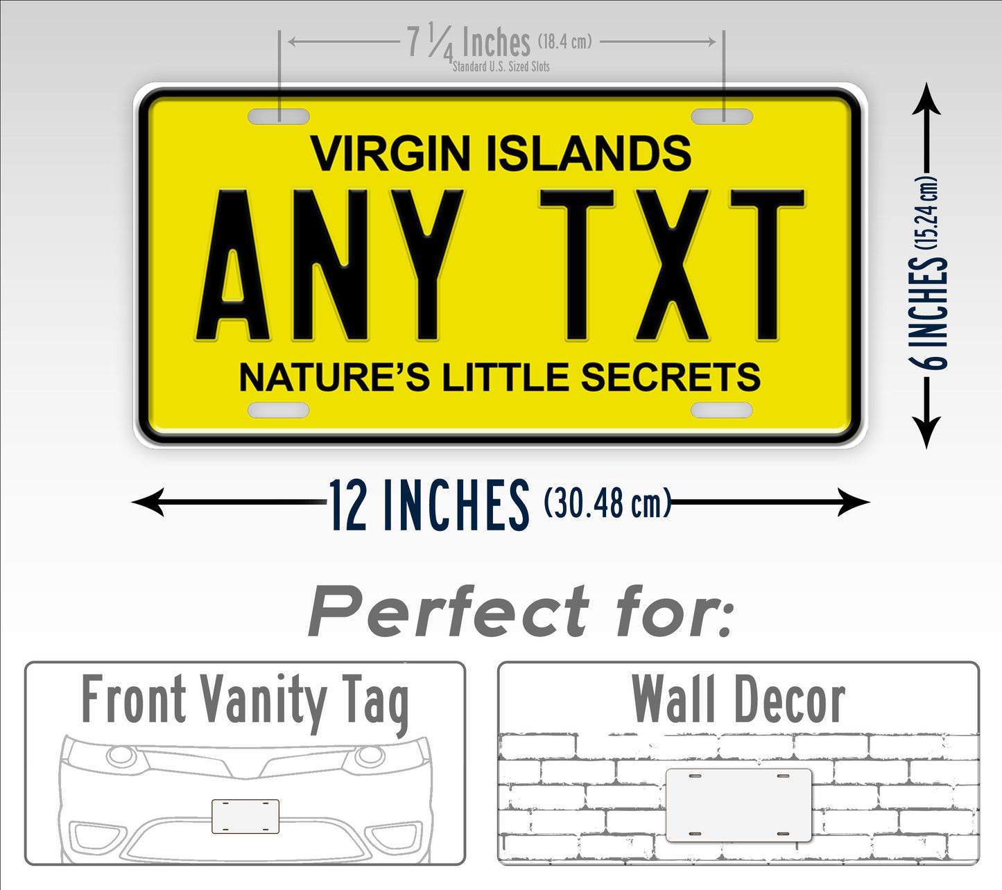 Custom Virgin Islands Natures Little Secrets Personalized License Plate