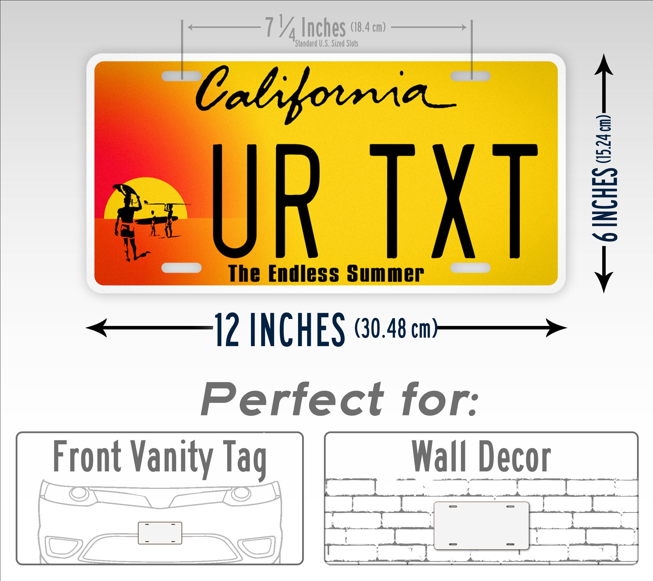 Custom California Enless Summer Novelty Personalized License Plate