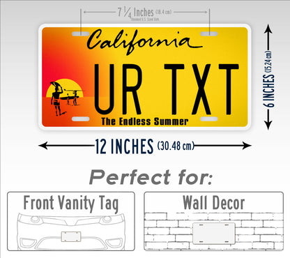 Custom California Endless Summer Novelty Personalized License Plate