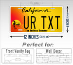 Custom California Enless Summer Novelty Personalized License Plate