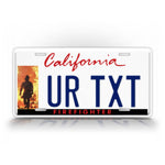 Personalized California Firefighter License Plate