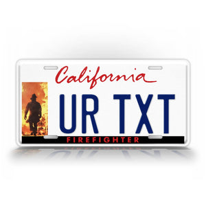 Custom california Firefighter Personalized License Plate