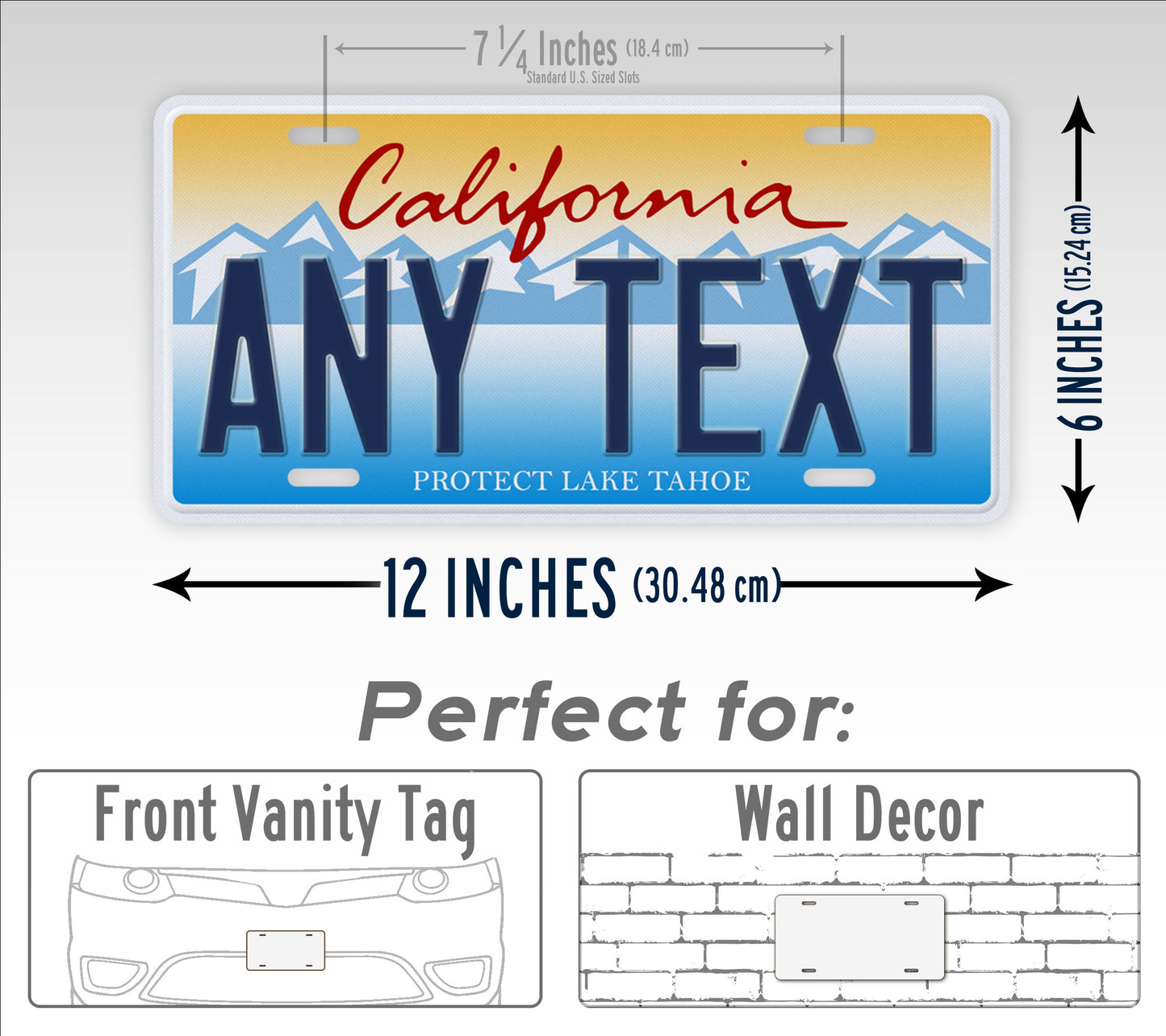 Personalized California "Protect Lake Tahoe" License Plate