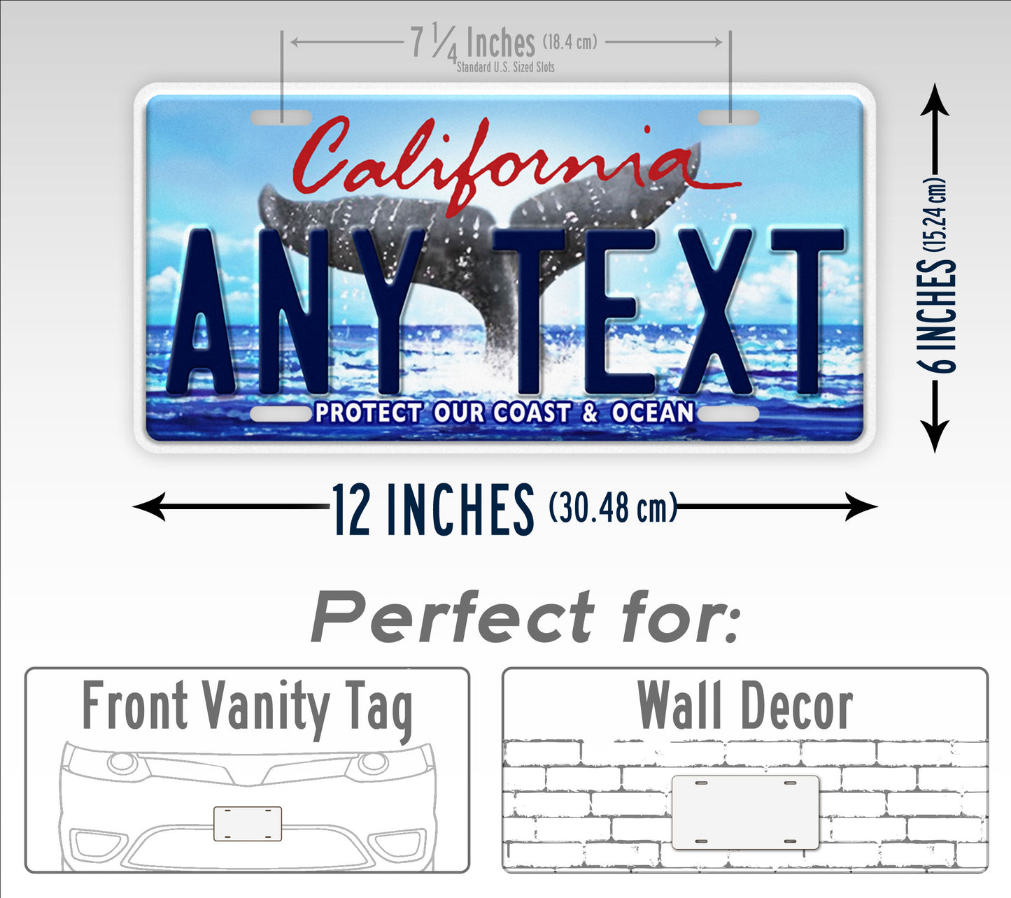 Custom California Protect Our Coast & Ocean Personalized License Plate