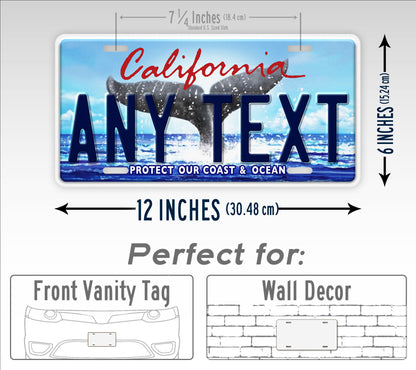 Custom California Protect Our Coast & Ocean Personalized License Plate